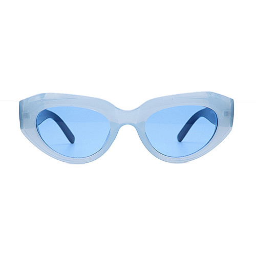 2023 Custom logo Cateye  Women  PC Frames Party Sun Glasses Sunglasses Female Retro Hip Hop Shades blue